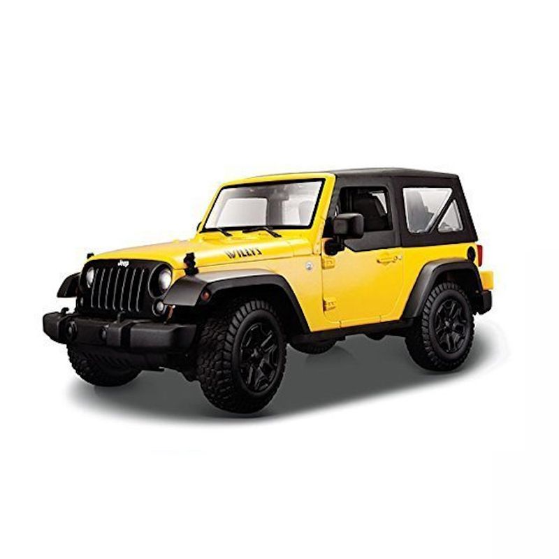 1:18 Maisto - 2014 Jeep Wrangler Willys Soft Top Yellow Black *Reproduktion* 1:18 Maisto - 2014 Jeep Wrangler Willys Soft Top Yellow Black *Reproduktion*