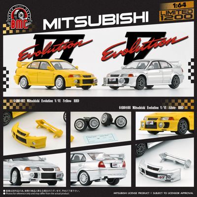 1:64 BM Creations - Mitsubishi Lancer EVO V, yellow 1:64 BM Creations - Mitsubishi Lancer EVO V, yellow