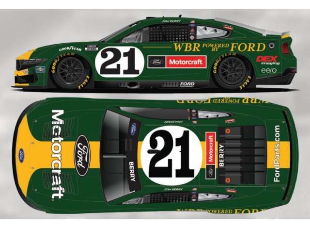 1:64 Action Racing Collectibles - 2025 Ford Mustang #21 Josh Berry *Motorcraft Throwback*
