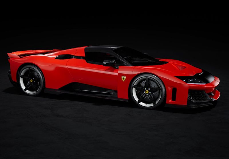 1:12 BBR - Ferrari F80 carbon optional Rosso Corsa wheels carbon silver 1:12 BBR - Ferrari F80 carbon optional Rosso Corsa wheels carbon silver