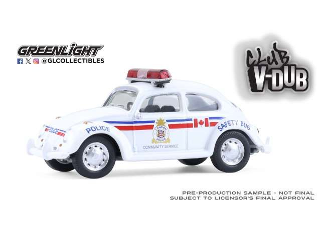 1:64 Greenlight - Classic Volkswagen Beetle , London, Canada Police Community Service Safety Vehicle *Club Vee-Dub Series 21*