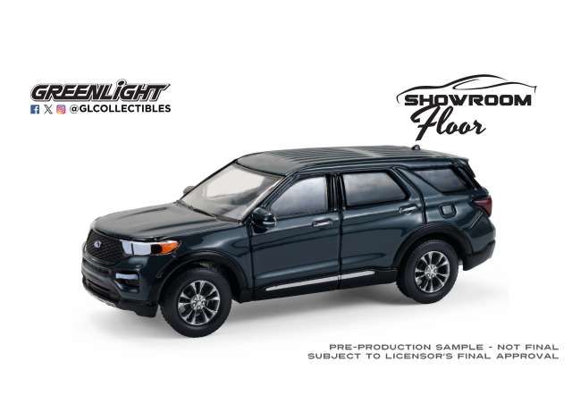 1:64 Greenlight -2024 Ford Explorer stone blue *Showroom Floor Series 7*