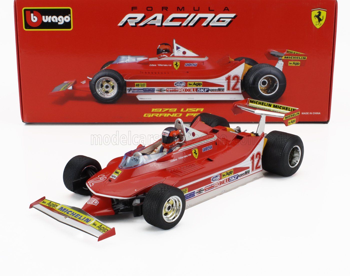 1:18 Bburago - Ferrari F1 312T4 #12 Winner Watkins Glen Cup USA 1979 G. Villeneuve *Carmodel Exclusiv*