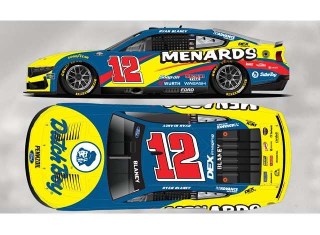 1:64 Action Racing Collectibles - 2025 Ford Mustang #12 Ryan Blaney *Menards Dutch Boy* 1:64 Action Racing Collectibles - 2025 Ford Mustang #12 Ryan Blaney *Menards Dutch Boy*