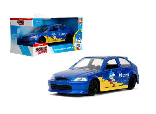 1:32 Jada Toys - 1997 Honda Civic Type-R *Sonic the Hedgehog* 1:32 Jada Toys - 1997 Honda Civic Type-R *Sonic the Hedgehog*