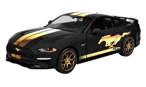 1:24 Motormax - Ford Mustang GT, schwarz/gold, 2018 1:24 Motormax - Ford Mustang GT, schwarz/gold, 2018
