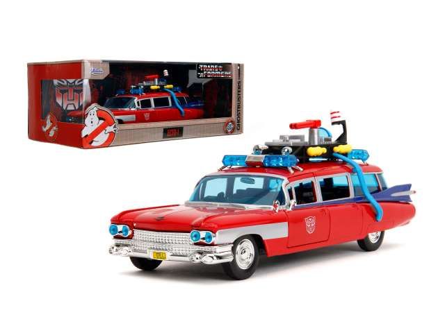 1:24 Jada Toys - Ghostbusters Cadillac Ecto-1 x TF Optimus Prime