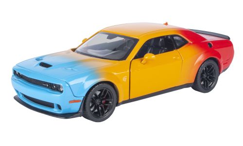 1:24 Motormax - Dodge Challenger Hellcat SRT, gelb/Dekor 1:24 Motormax - Dodge Challenger Hellcat SRT, gelb/Dekor