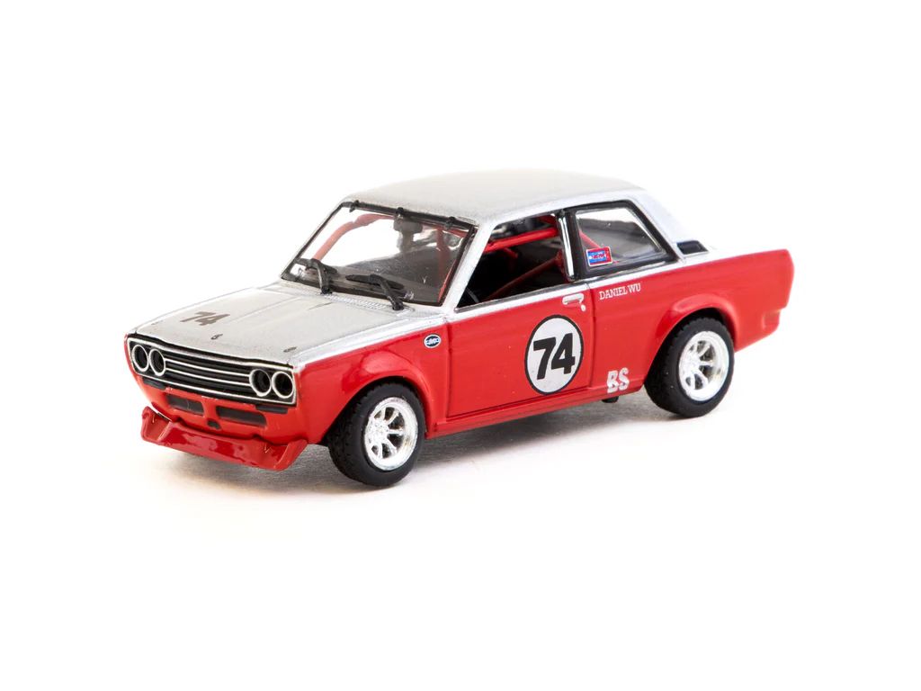 1:64 Tarmac - Datsun 510 #74 Daniel Wu, Trans-Am B-Sedan 2.5 Challenge 2023, red/white
