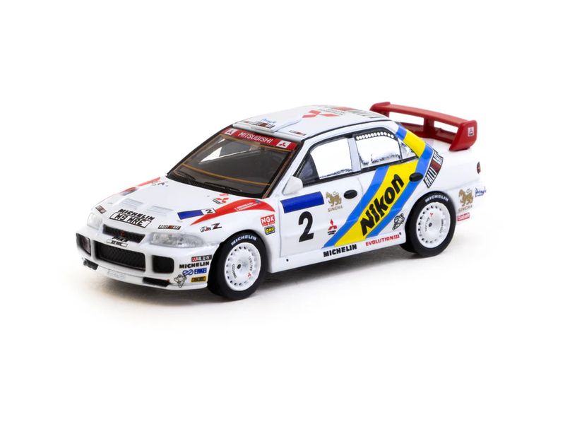 1:64 Tarmac - Mitsubishi Lancer Evolution III, #2 K. Eriksson/S. Parmander Hong Kong-Beijing Rally 1995 Winner