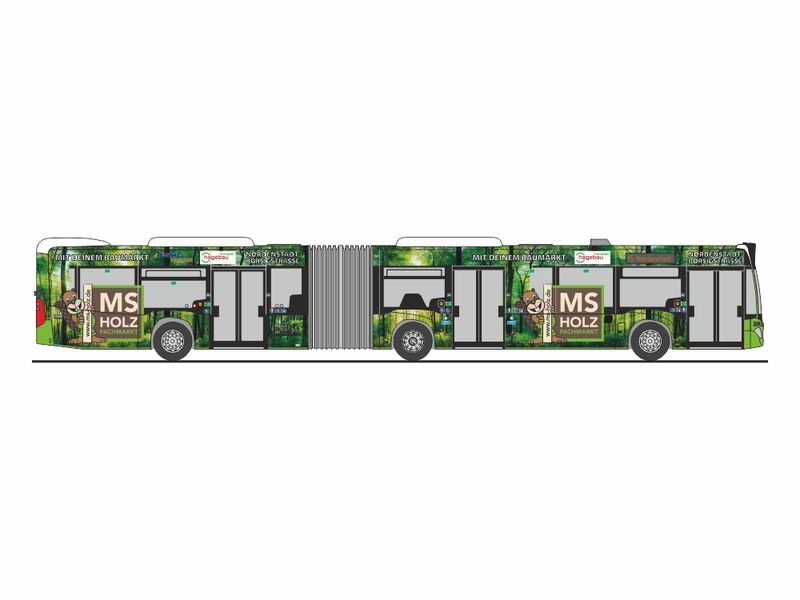 1:87 Rietze - Mercedes Citaro G, 2015, ESWE - MS Holzfachmarkt Wiesbaden 1:87 Rietze - Mercedes Citaro G, 2015, ESWE - MS Holzfachmarkt Wiesbaden