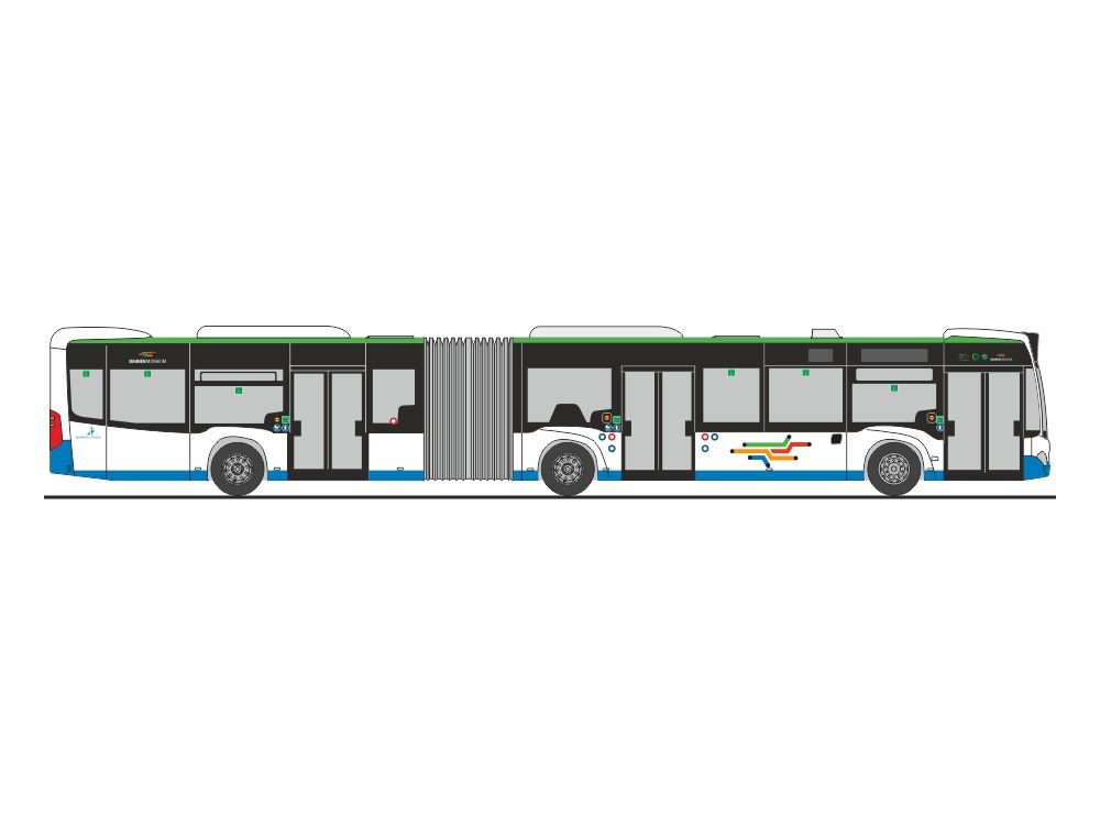 1:87 Rietze - Mercedes Citaro G, 2012, Bahnen d.Stadt Monheim