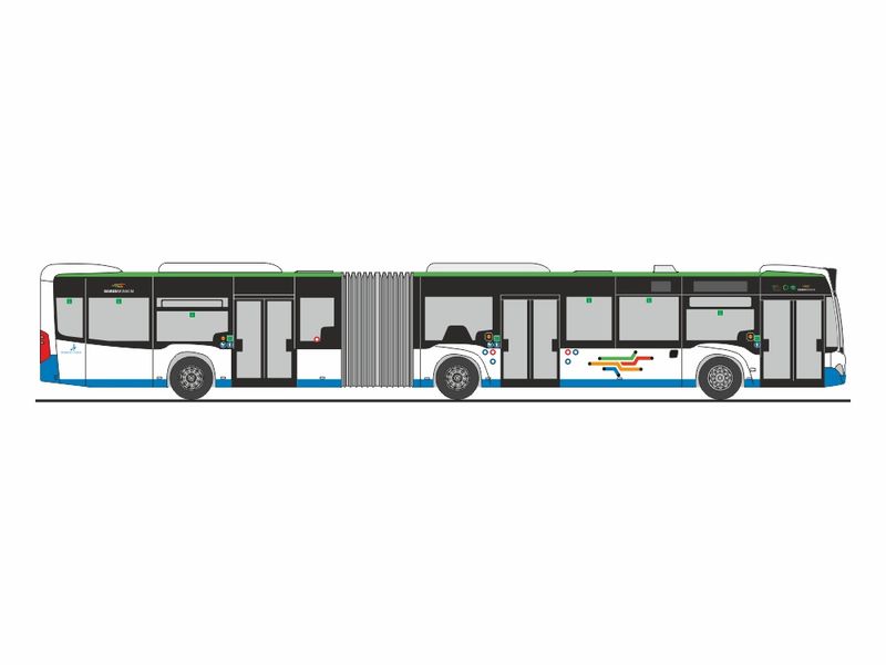 1:87 Rietze - Mercedes Citaro G, 2012, Bahnen d.Stadt Monheim 1:87 Rietze - Mercedes Citaro G, 2012, Bahnen d.Stadt Monheim