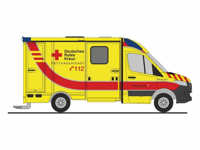 1:87 Rietze - System Strobel RTW, 2018, DRK KV Merseburg-Querfurt 1:87 Rietze - System Strobel RTW, 2018, DRK KV Merseburg-Querfurt