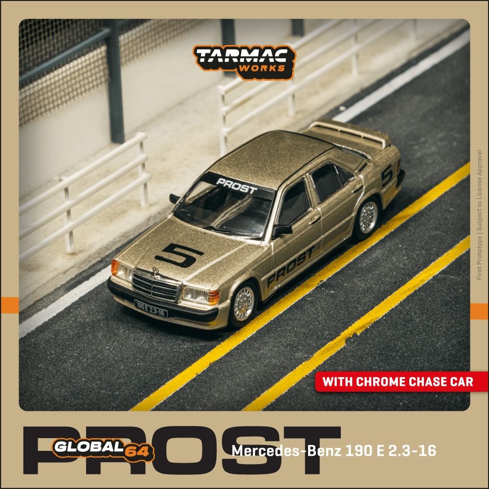 1:64 Tarmac - 1984 Mercedes-Benz 190 E 2.3-16, #5 Alain Prost Race of Champion