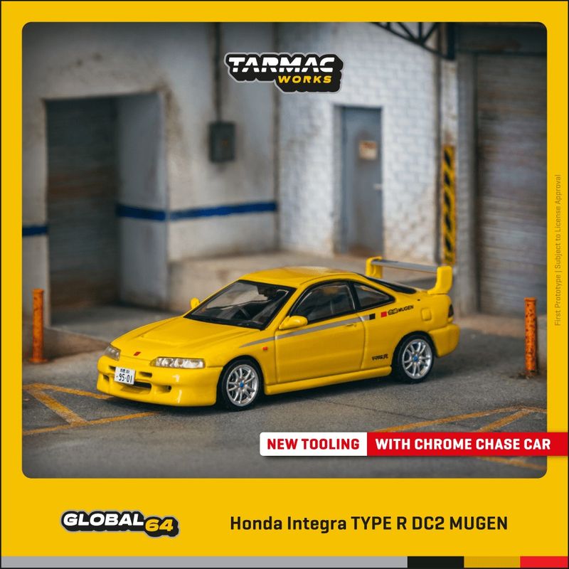 1:64 Tarmac - Honda Integra TYPE R DC2 MUGEN, sunlight yellow 1:64 Tarmac - Honda Integra TYPE R DC2 MUGEN, sunlight yellow