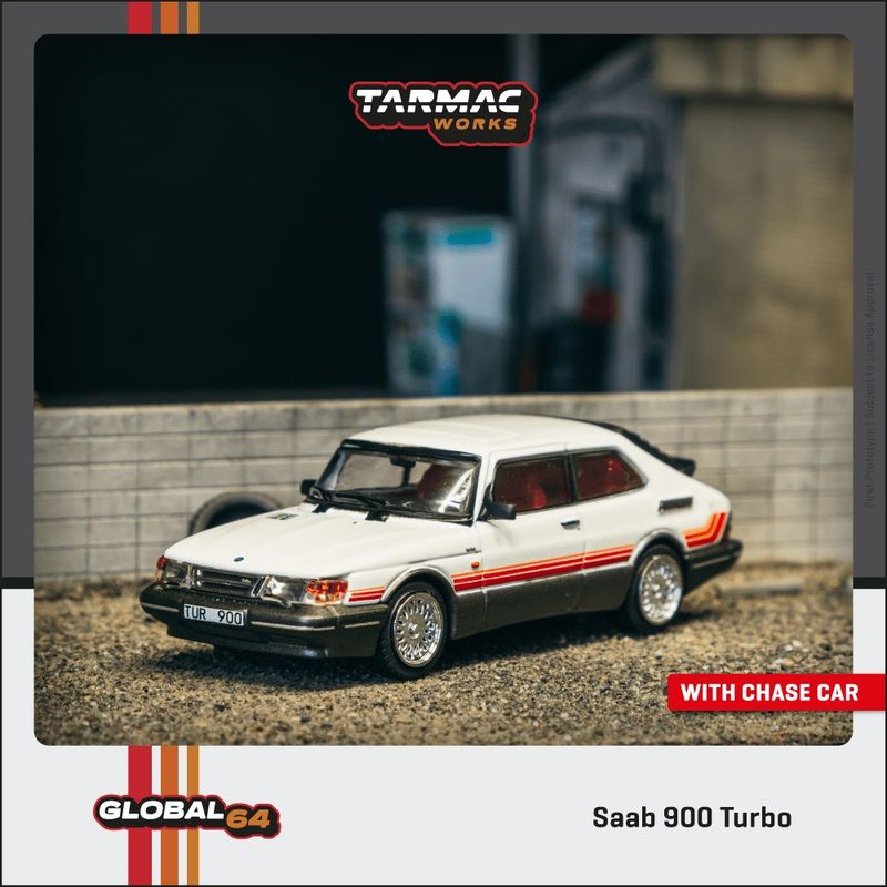 1:64 Tarmac - Saab 900 Turbo, white 1:64 Tarmac - Saab 900 Turbo, white