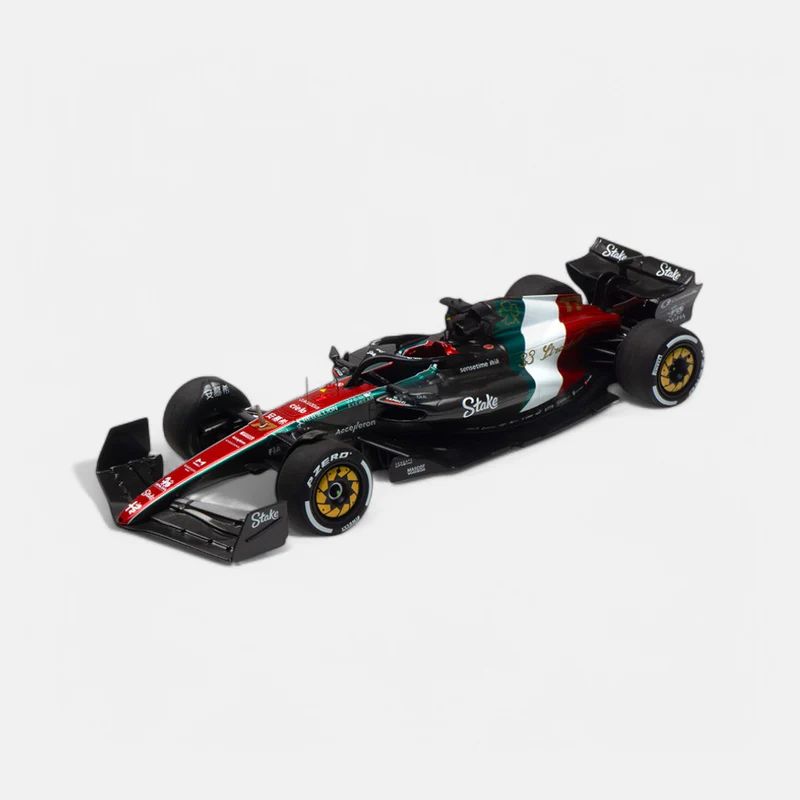 1:18 NZG - Alfa Romeo Sauber F1 C43 #77 Team Stake Italy GP 2023 V. Bottas