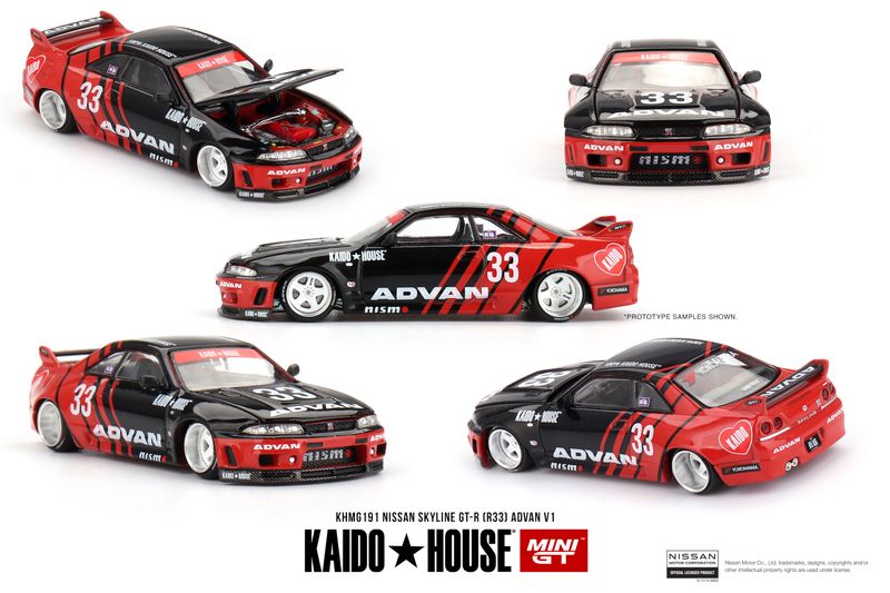 1:64 Mini GT - Nissan Skyline GT-R (R33) Kaido Works Advan 1:64 Mini GT - Nissan Skyline GT-R (R33) Kaido Works Advan