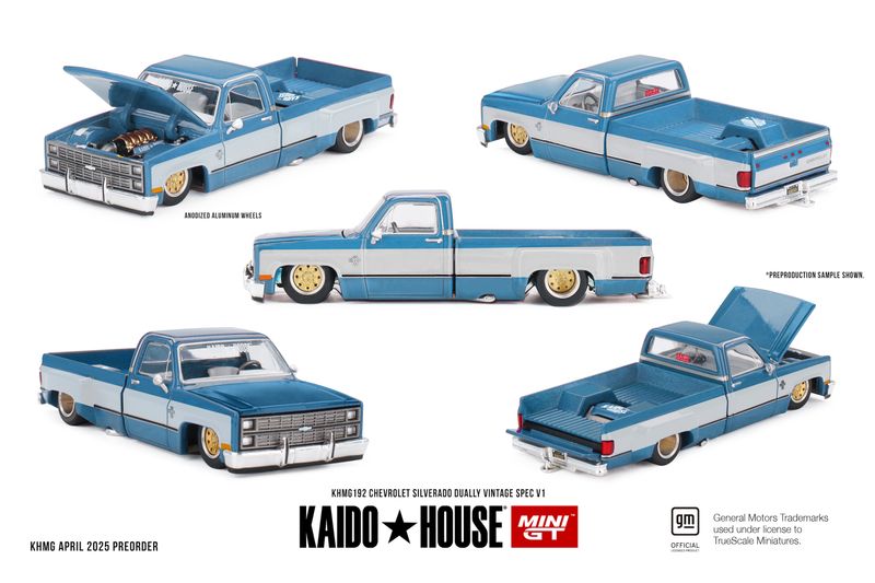 1:64 Mini GT - Chevrolet Silverado Dually Vintage Spec v1 1:64 Mini GT - Chevrolet Silverado Dually Vintage Spec v1