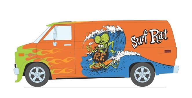 1:18 ACME - 1976 Chevrolet G-Series Van - Rat Fink 1:18 ACME - 1976 Chevrolet G-Series Van - Rat Fink