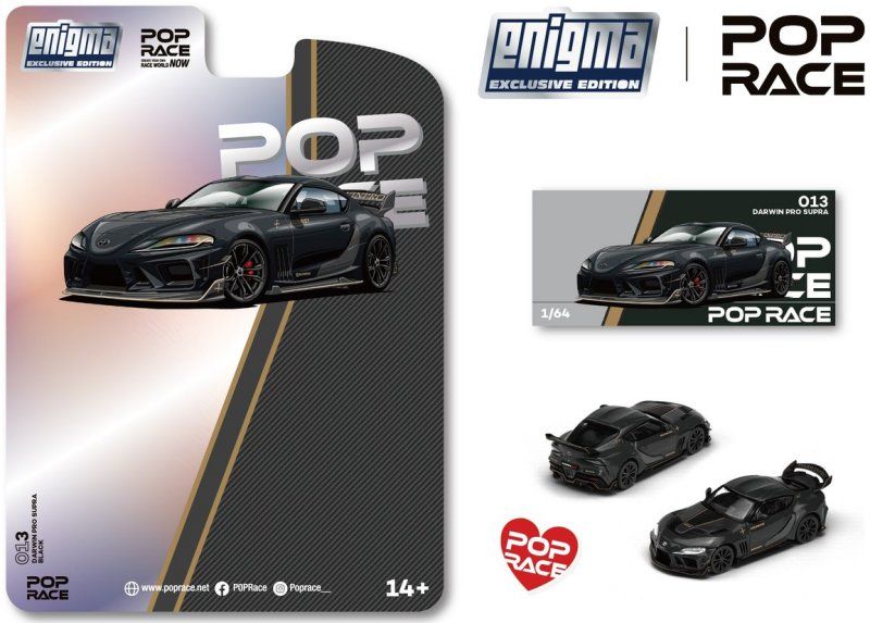 1:64 Pop Race Limited - Darwin Pro 66G NWB Supra (A90), midnight black *Enigma Exclusive* 1:64 Pop Race Limited - Darwin Pro 66G NWB Supra (A90), midnight black *Enigma Exclusive*