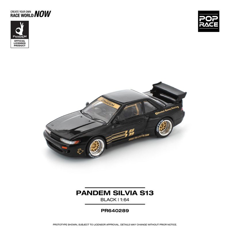 1:64 Pop Race Limited - Pandem Nissan S13,black 1:64 Pop Race Limited - Pandem Nissan S13,black