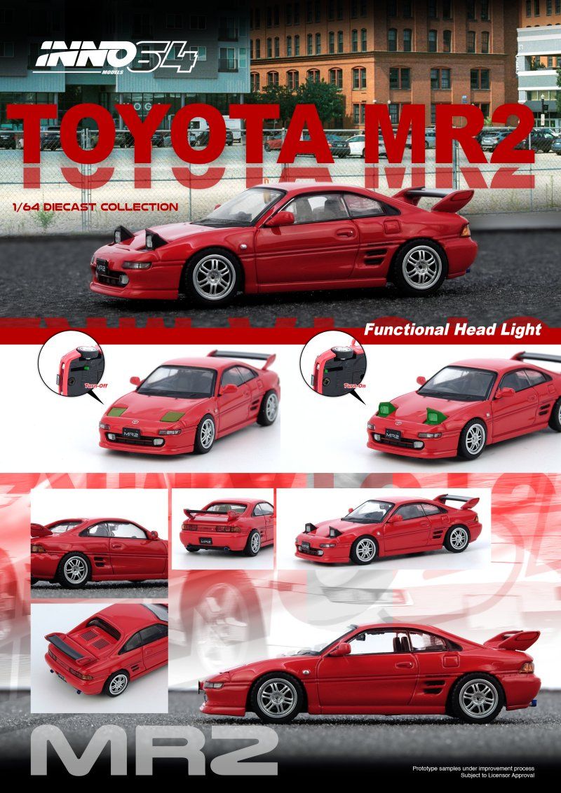 1:64 Inno64 - Toyota MR2 (SW20), red