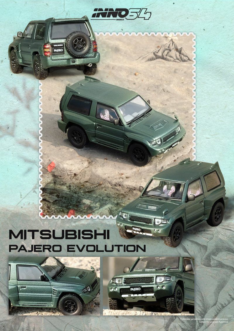 1:64 Inno64 - Mitsubishi Pajero Evolution, satin green
