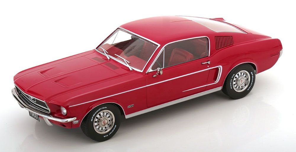 1:18 KK Scale - Ford Mustang GT Fastback 1968 rot