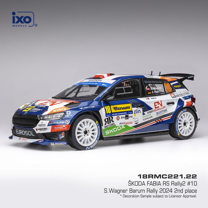 1:18 Ixo - Skoda Fabia Rally2 #10 Barum Rally S.Wagner J.Hain 1:18 Ixo - Skoda Fabia Rally2 #10 Barum Rally S.Wagner J.Hain