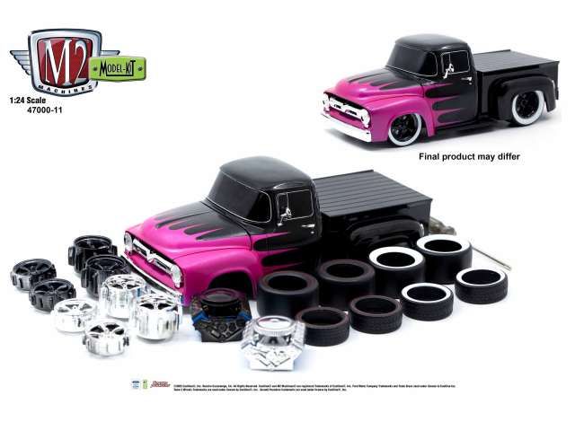 1:24 M2 Machines - 1956 Ford F-100, black/pin 1:24 M2 Machines - 1956 Ford F-100, black/pin