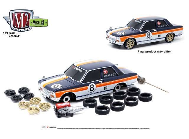 1:24 M2 Machines - 1970 Datsun 510, blue/orange/white 1:24 M2 Machines - 1970 Datsun 510, blue/orange/white