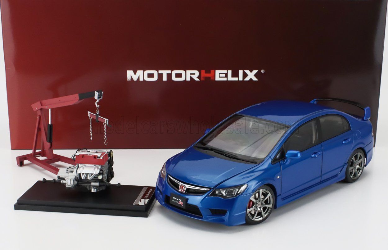 1:18 Motorhelix - 2007 Honda Civic Type-R FD2 Blue *Withe Extra Engine & Accessories*