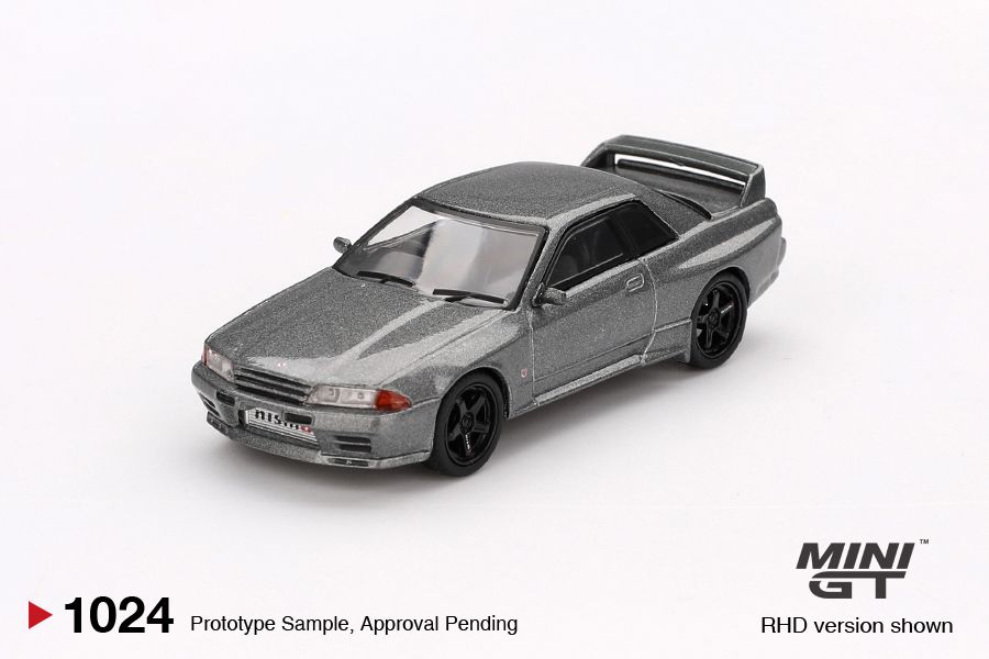 1:64 Mini GT - 1992 Nissan Skyline GT-R (Nismo BNR32 CRS Version), dark metal gray