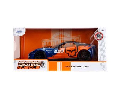 1:24 Jada Toys - 2006 Corvette Z06 *Big Time Muscle*, blue/orange/black 1:24 Jada Toys - 2006 Corvette Z06 *Big Time Muscle*, blue/orange/black