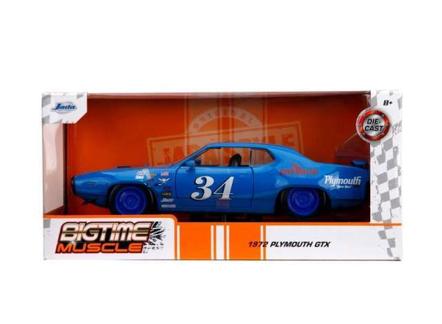 1:24 Jada Toys - 1972 Plymouth GTX *Big Time Muscle*, blue 1:24 Jada Toys - 1972 Plymouth GTX *Big Time Muscle*, blue