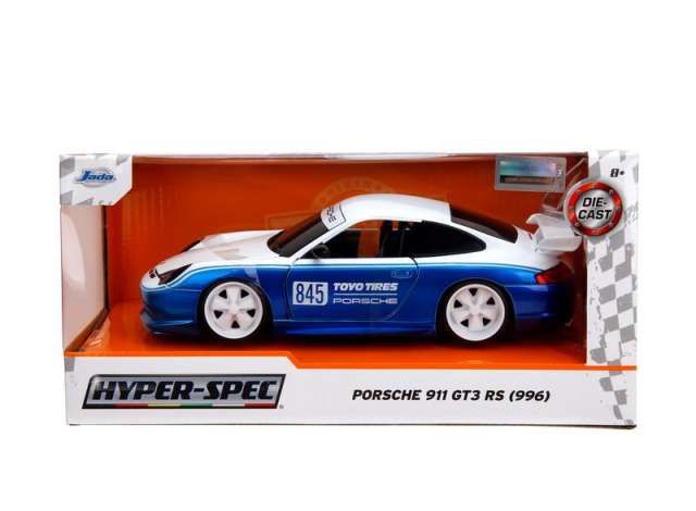 1:24 Jada Toys - Porsche 911 GT3 RS (996.2) *Hyperspec*, white/blue 1:24 Jada Toys - Porsche 911 GT3 RS (996.2) *Hyperspec*, white/blue