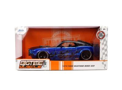 1:24 Jada Toys - 1970 Ford Mustang Boss 429 *Big Time Muscle*, blue/black 1:24 Jada Toys - 1970 Ford Mustang Boss 429 *Big Time Muscle*, blue/black