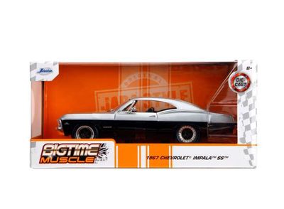 1:24 Jada Toys - 1967 Chevrolet Impala 2 Door *Big Time Muscle*, silver/black 1:24 Jada Toys - 1967 Chevrolet Impala 2 Door *Big Time Muscle*, silver/black
