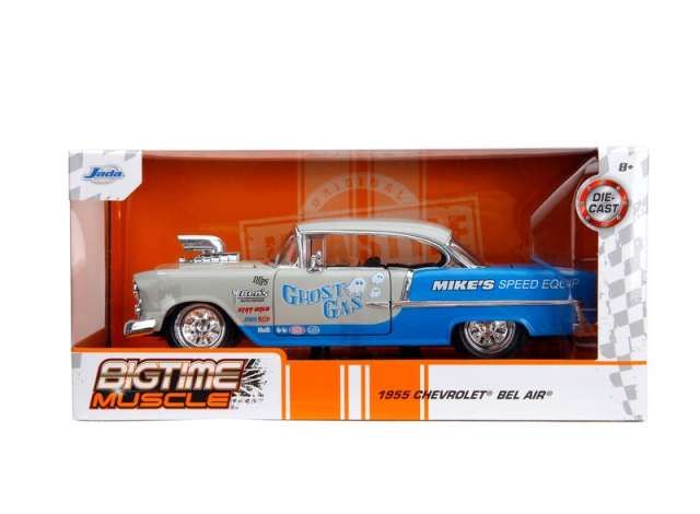 1:24 Jada Toys - 1955 Chevrolet Bel Air *Big Time Muscle*, grey/blue 1:24 Jada Toys - 1955 Chevrolet Bel Air *Big Time Muscle*, grey/blue