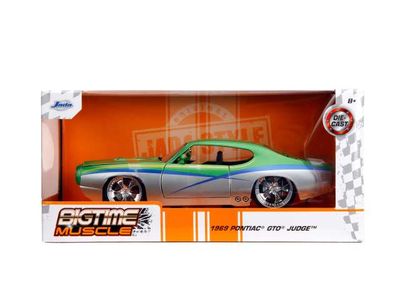 1:24 Jada Toys - 1969 Pontiac GTO Judge *Big Time Muscle*, green/blue/silver 1:24 Jada Toys - 1969 Pontiac GTO Judge *Big Time Muscle*, green/blue/silver