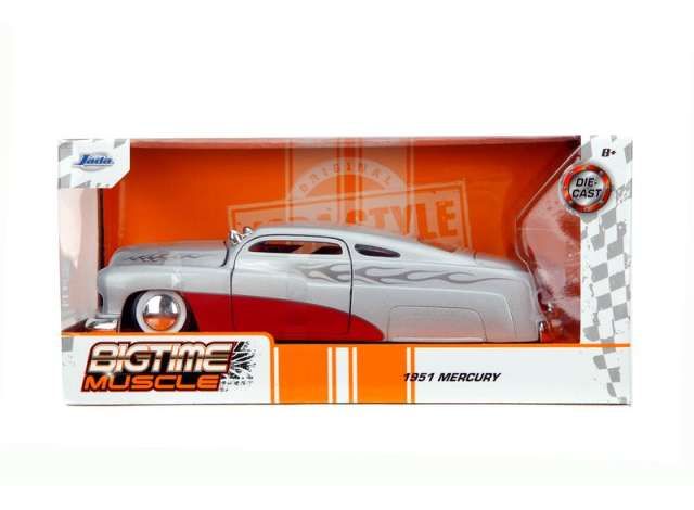 1:24 Jada Toys - 1951 Mercury Coupe *Big Time Muscle*, silver/red