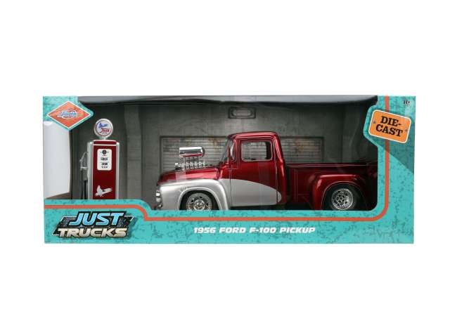 1:24 Jada Toys - 1956 Ford F100 *Just Trucks* with accessories, red/silver 1:24 Jada Toys - 1956 Ford F100 *Just Trucks* with accessories, red/silver