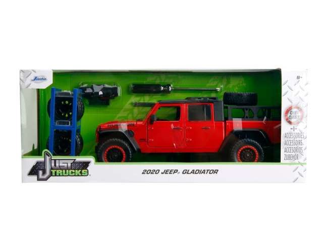 1:24 Jada Toys - 2020 Jeep Gladiator *Just Trucks* with accessories, red 1:24 Jada Toys - 2020 Jeep Gladiator *Just Trucks* with accessories, red
