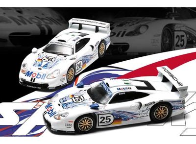 1:64 Tiny Toys - 1997 Porsche 911 GT1 EVO 24h Le Mans #25-#26 T.Botsen/H.J.Stuck Set 1:64 Tiny Toys - 1997 Porsche 911 GT1 EVO 24h Le Mans #25-#26 T.Botsen/H.J.Stuck Set