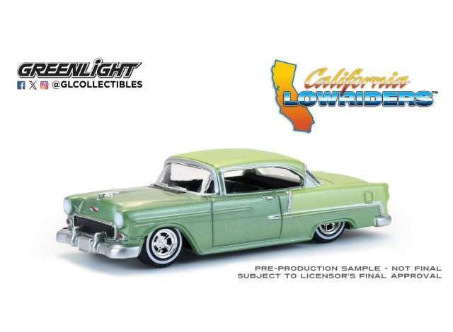 1:64 Greenlight - 1956 Chevrolet Bel Air Lowrider *California Lowriders Series 7*, crocus yellow/laurel green two-tone 1:64 Greenlight - 1956 Chevrolet Bel Air Lowrider *California Lowriders Series 7*, crocus yellow/laurel green two-tone