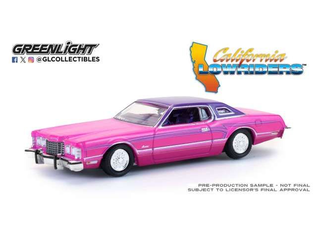 1:64 Greenlight - 1975 Ford Thunderbird Lowrider *California Lowriders Series 7*, pink 1:64 Greenlight - 1975 Ford Thunderbird Lowrider *California Lowriders Series 7*, pink
