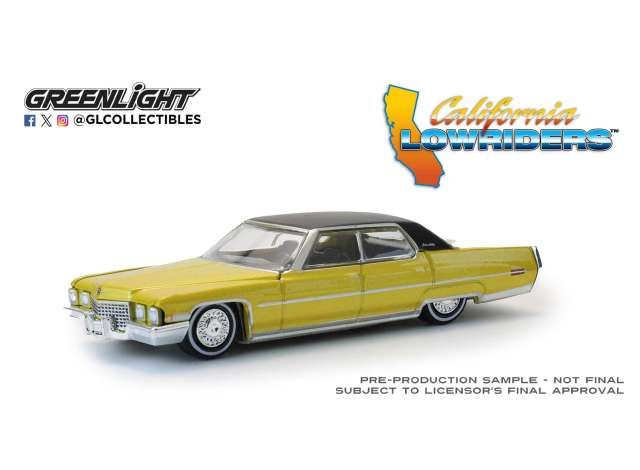 1:64 Greenlight - 1971 Cadillac Sedan Deville Lowrider *California Lowriders Series 7*, gold metallic 1:64 Greenlight - 1971 Cadillac Sedan Deville Lowrider *California Lowriders Series 7*, gold metallic