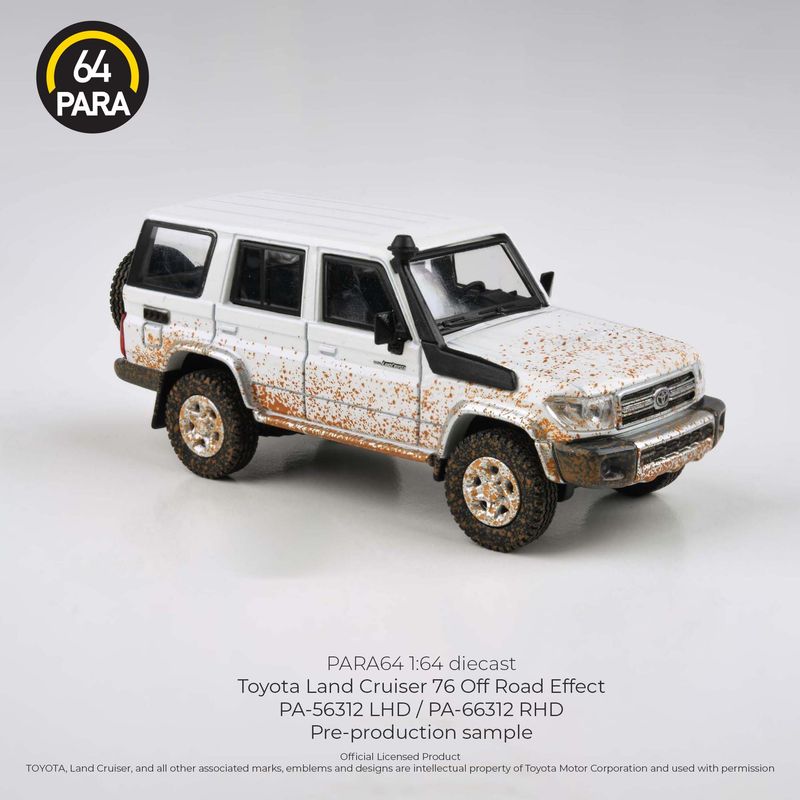 1:64 Para64 - 2014 Toyota Land Cruiser LC 76 Off Road Effect, white LHD 1:64 Para64 - 2014 Toyota Land Cruiser LC 76 Off Road Effect, white LHD